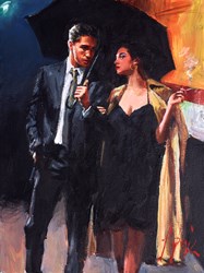 Train Station X by Fabian Perez - Original Painting on Stretched Canvas sized 12x16 inches. Available from Whitewall Galleries